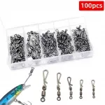 Swivel Hanging Pin Fishing Connector Set - 100pcs Carbon Steel Accessories