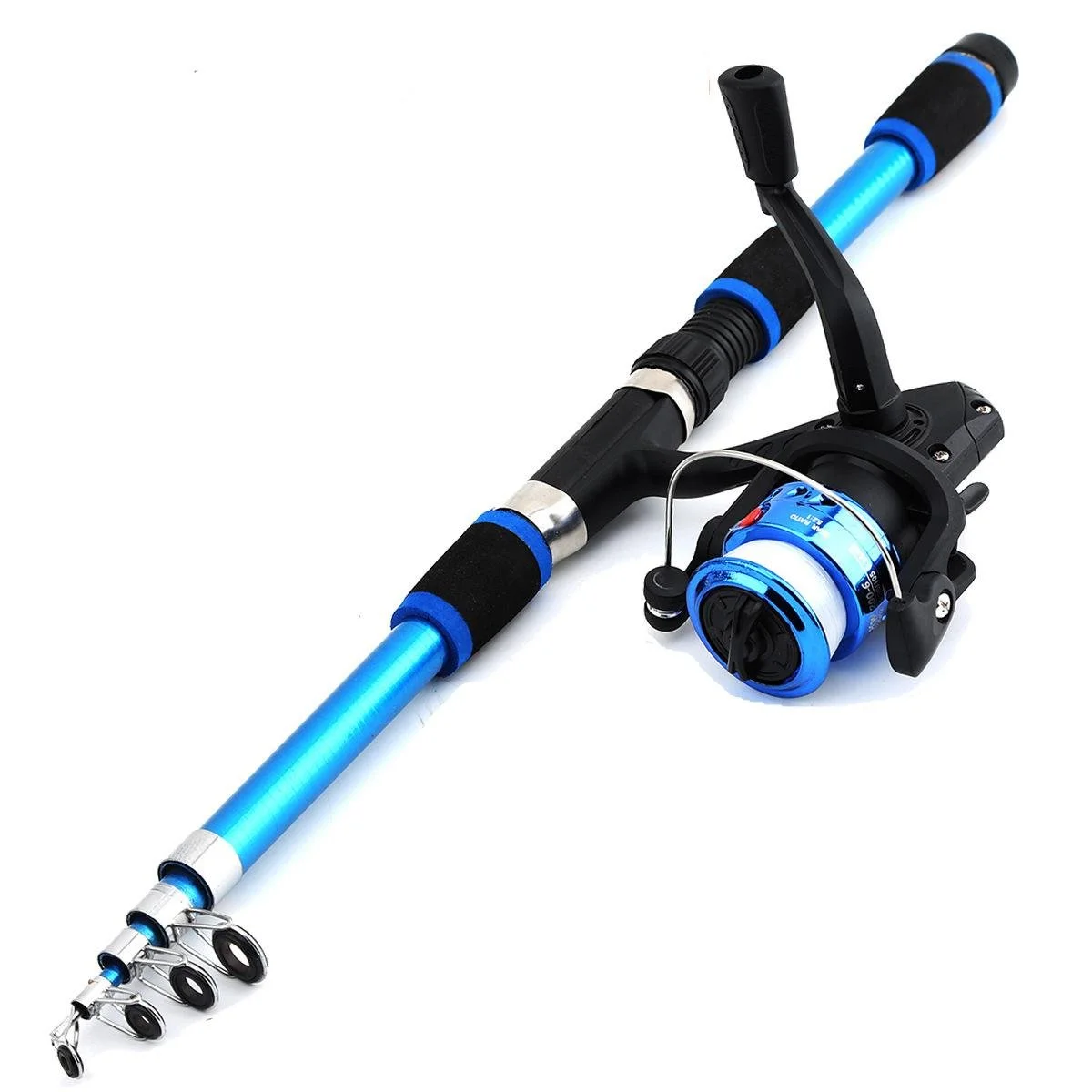 Telescopic Fishing Rod and Reel Kit with Hooks, Baits & Travel Case