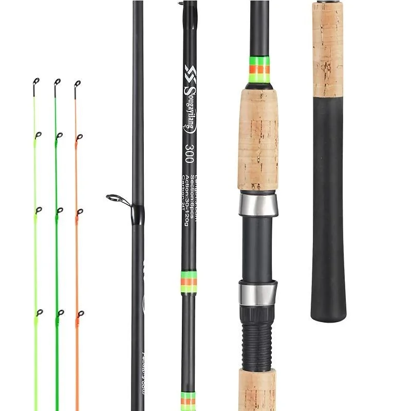 3M Carbon Fiber Spinning Fishing Rod with Cork Handle – L M H Power
