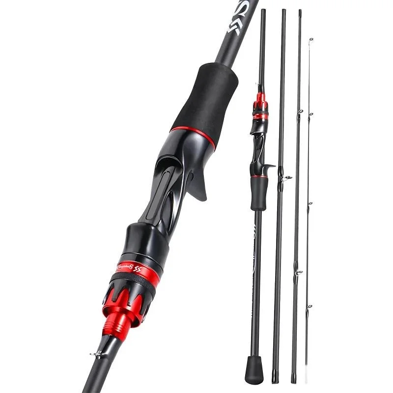 Ultralight Carbon Fiber Casting Fishing Rod 6.9ft 4-Section