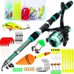 Telescopic Spinning Fishing Rod and Reel Combo with Full Kit – 1.8M
