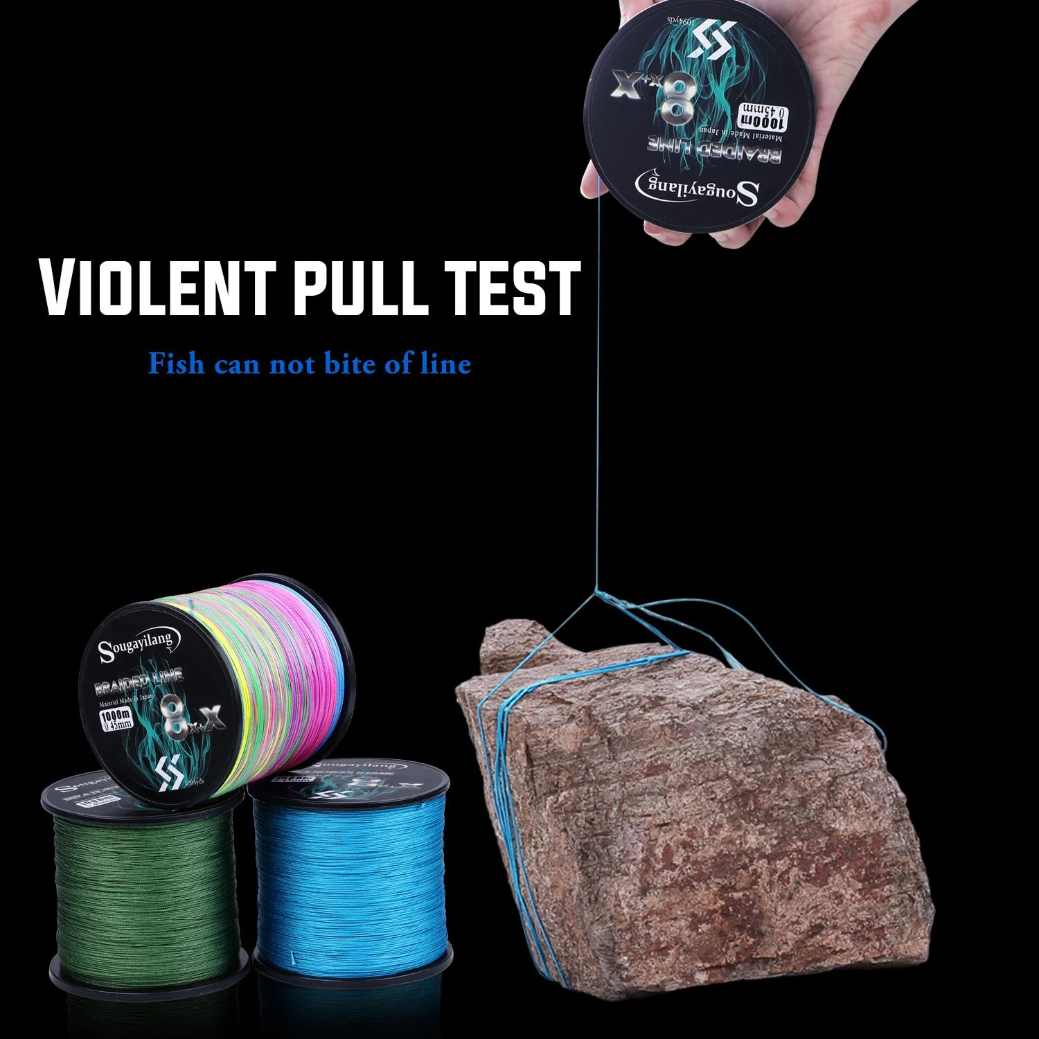 8-Strand Braided PE Fishing Line 984ft Strong Multifilament for Salt & Freshwater