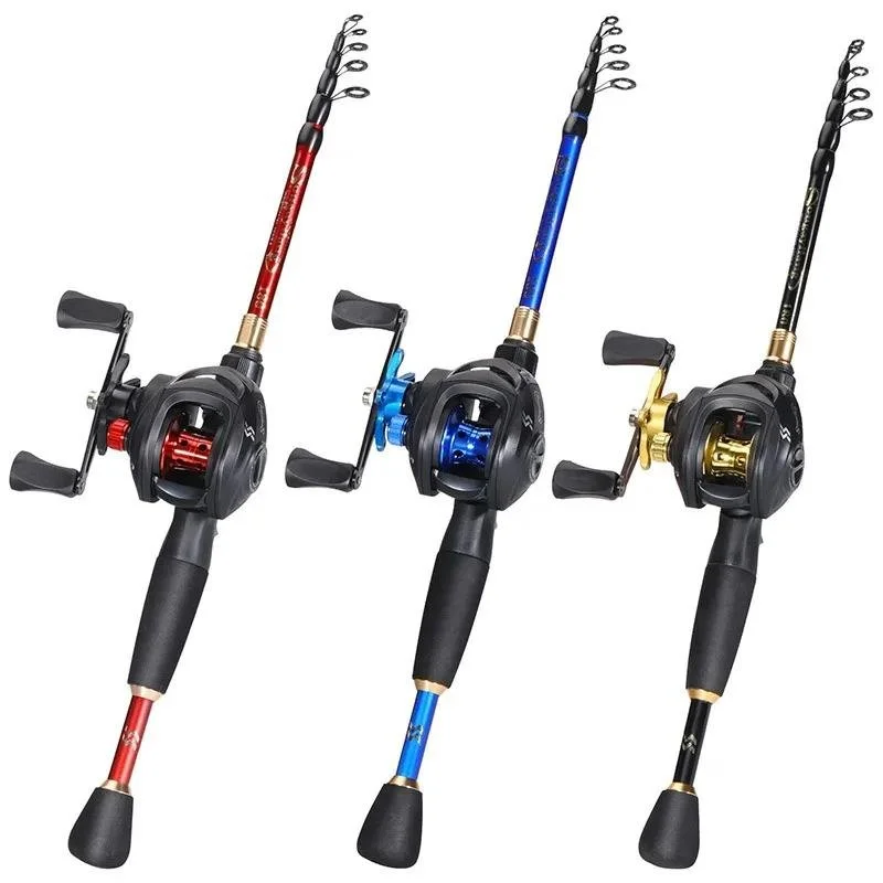 Ultralight Carbon Fiber Baitcasting Rod and 7.2:1 High-Speed Reel Set