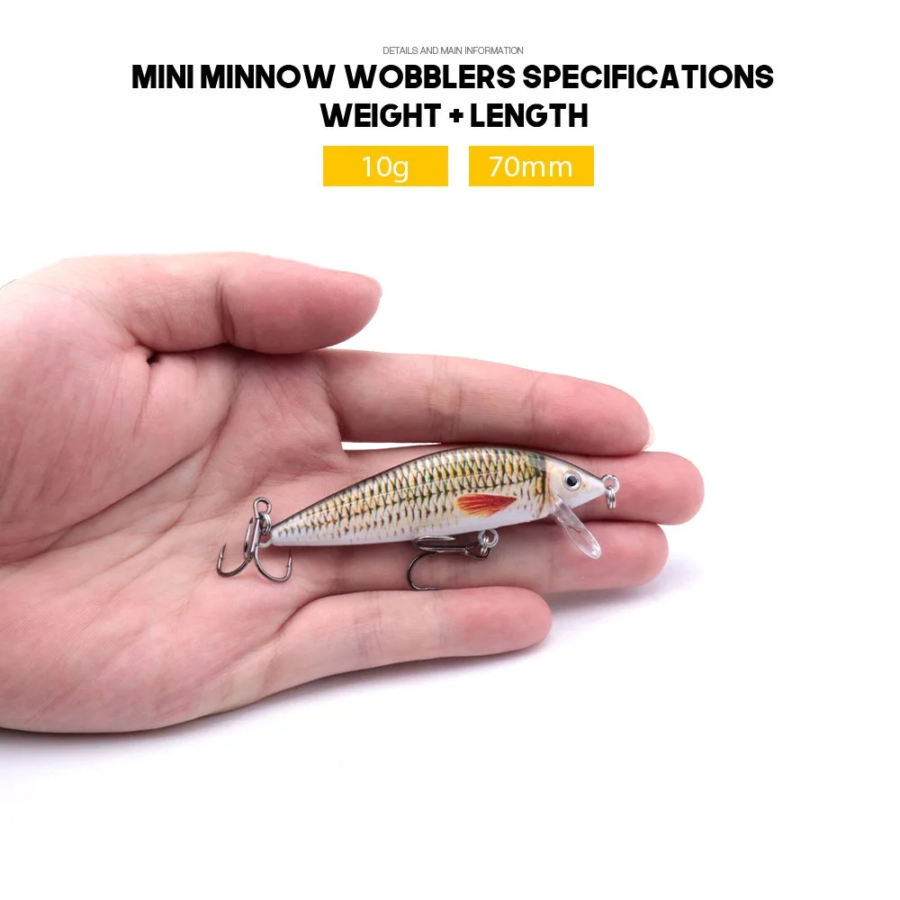 5-Piece Sinking Minnow Fishing Lure Set with Tackle Box