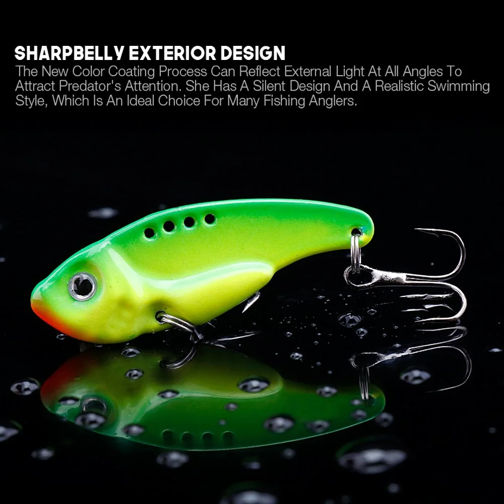 Sinking VIB Metal Fishing Lure Kit – 5pc Ultra-Cast Ice & Freshwater Jigs