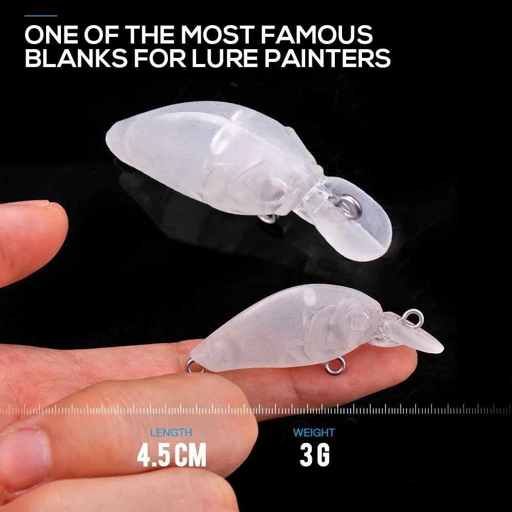 Unpainted Floating Crankbait Blanks Set – 5pcs DIY Fishing Lures