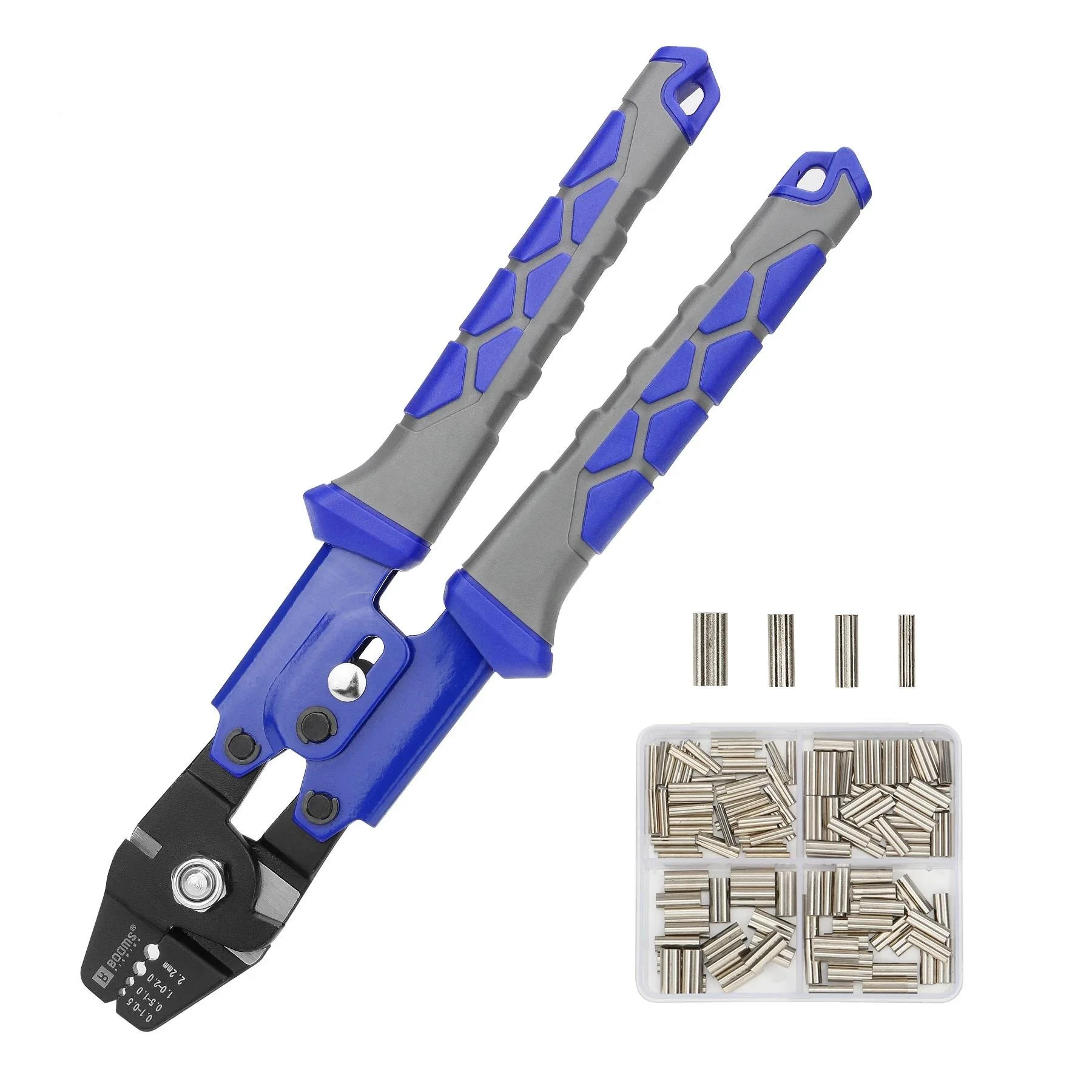 Multifunction Fishing Crimping Pliers Set with Non-Slip Handle and Crimp Sleeves Kits