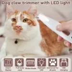 Rechargeable Pet Paw & Hair Trimmer with LED Light – Low Noise & Waterproof