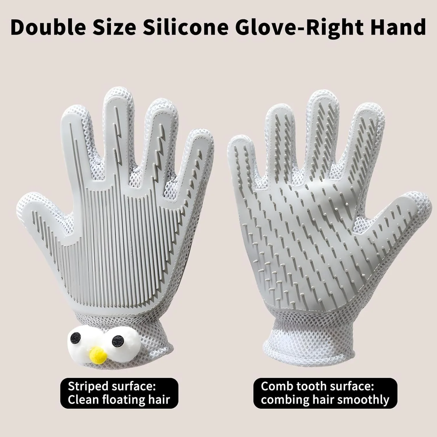 Silicone Pet Grooming & Deshedding Glove for Cats and Dogs