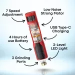 Rechargeable Pet Nail Grinder with LED Light & 7-Speed Control product view 2