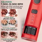 Rechargeable Pet Nail Grinder with LED Light & 7-Speed Control product view 5