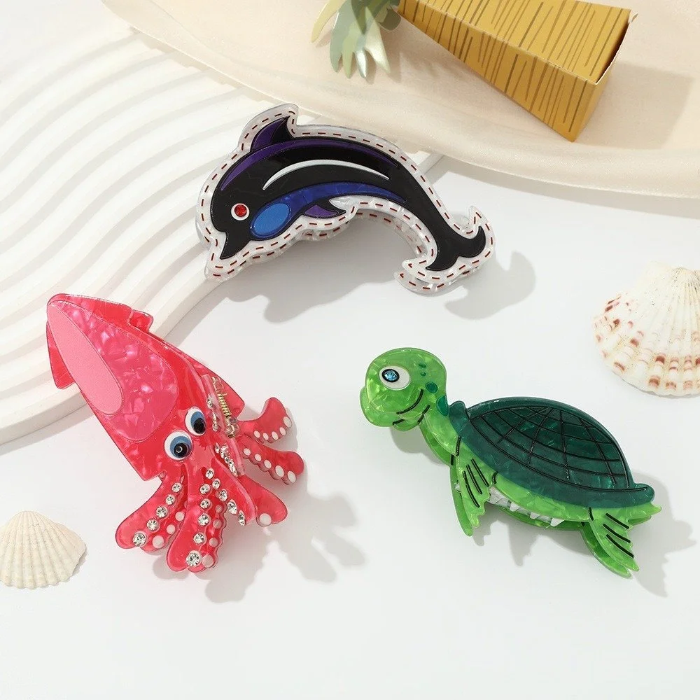 Underwater Animal Hair Claw Clips