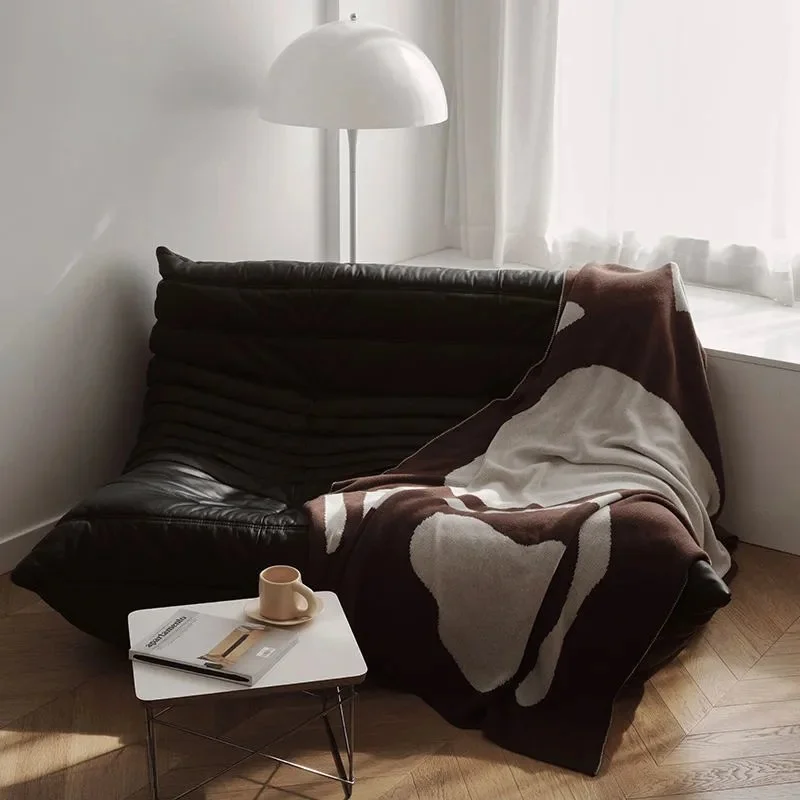Nordic Knitted Sofa & Throw Blanket with Tassels