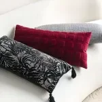 Light Luxury Retro Jacquard Cushion Cover 12×26 in