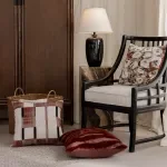 French Plush Jacquard Geometric Throw Pillow Cover 18x18 Inch