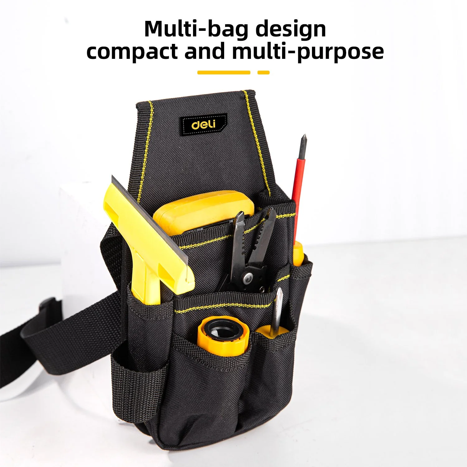 Lightweight Tool Waist Bag with Multiple Pockets – Durable Work Belt Pouch