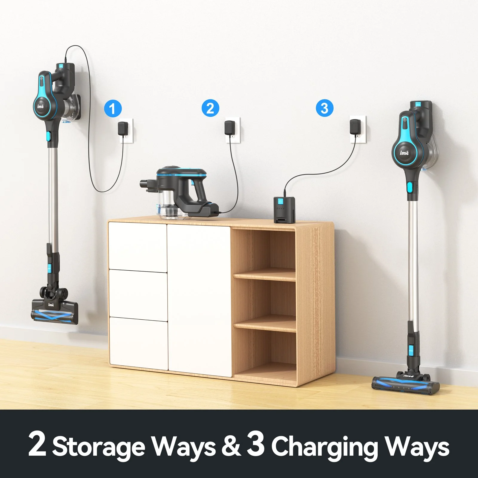 28KPa Cordless Stick Vacuum Cleaner 6-in-1 Lightweight Rechargeable product view 5
