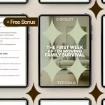 The First Week After Moving Family Survival | First Week After Moving Checklist for Busy Families | Printable Digital Checklist