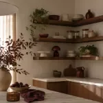 Decorating Open Kitchen Shelves With Ease