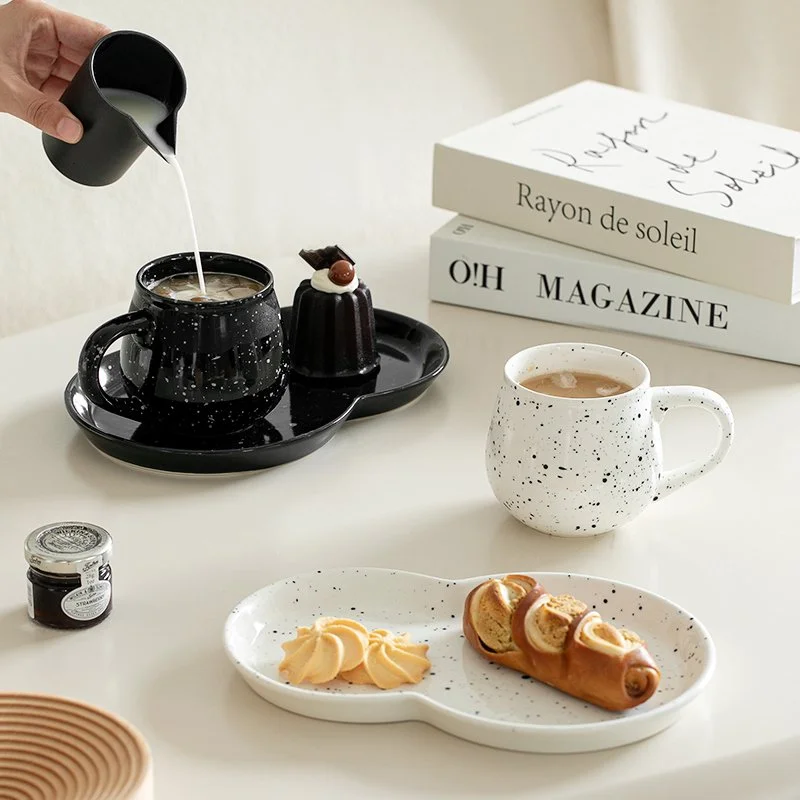 Modern Nordic Ceramic Breakfast Mug & Pastry Set