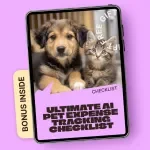 Ultimate AI Pet Expense Tracking Checklist | Smart Digital Pet Budget Planner | Easy ai pet expense tracking for Pet Owners