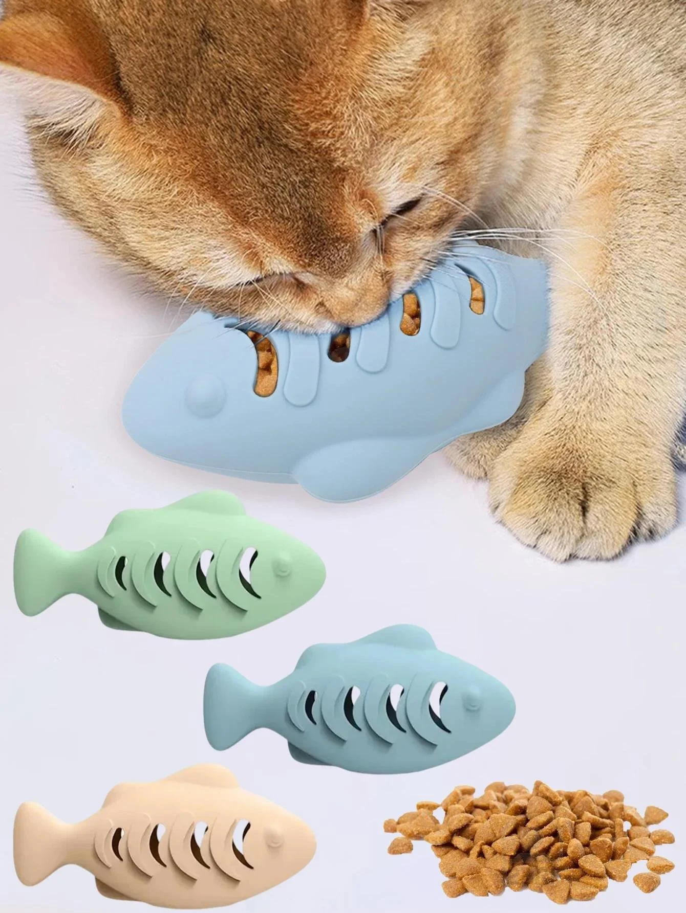 Fish-Shaped Cat Chew Toy