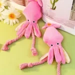 Plush Squeaky Octopus Dog Toy