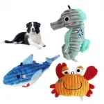 Ocean Series Plush Squeaky Toys for Small Dogs and Puppies