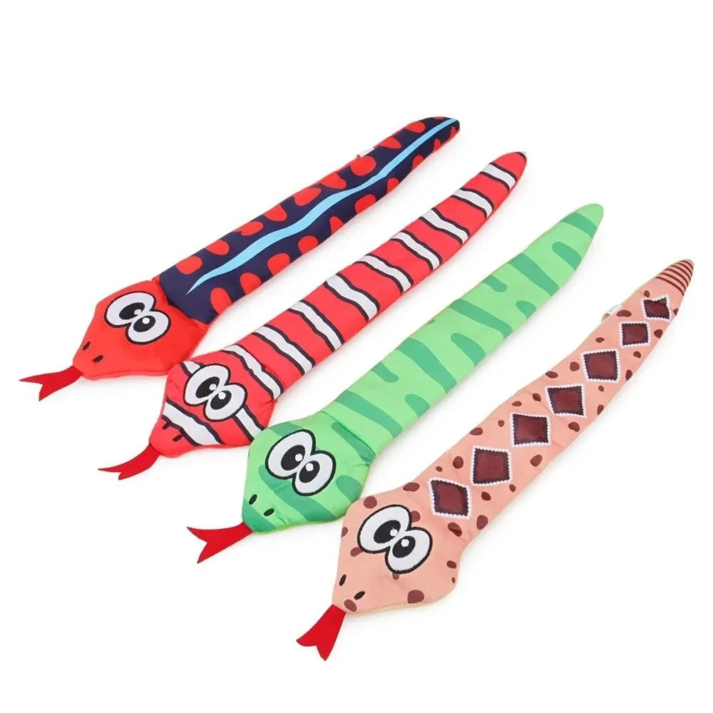 Snake Plush Squeaky Dog Toy – 19in Interactive Chew Chew Toy