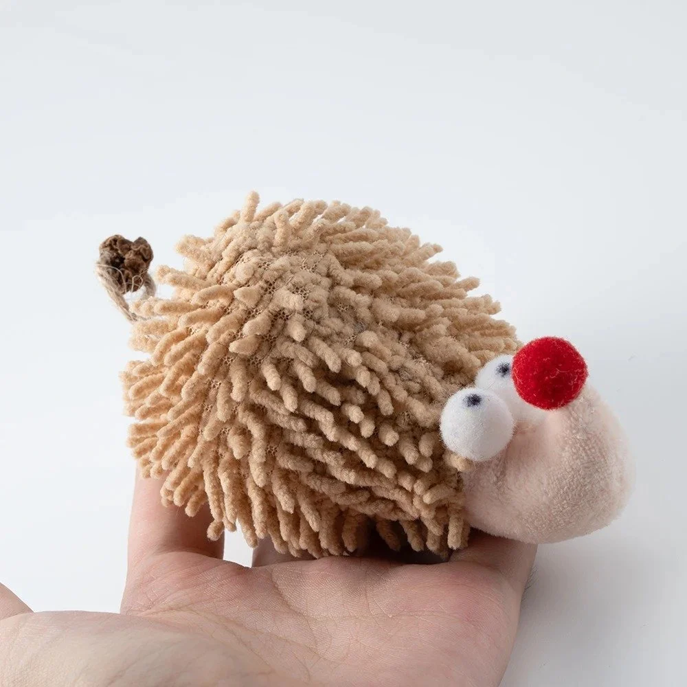 Interactive Plush Hedgehog Mouse Catnip Toy for Cats product view 5