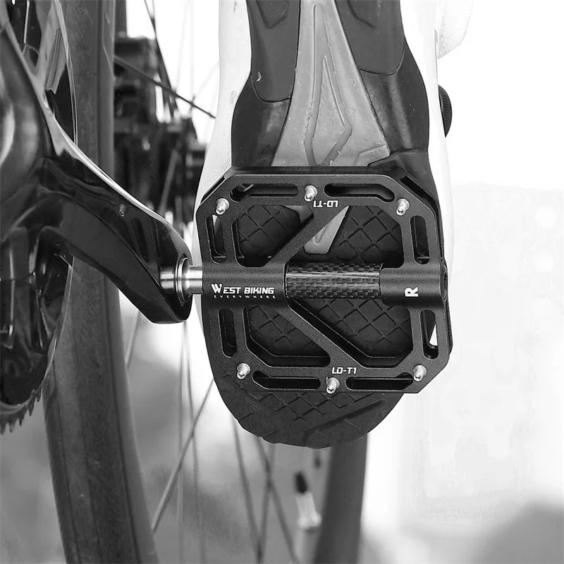 Ultralight Titanium Alloy 3-Bearing Anti-Slip Bike Pedals
