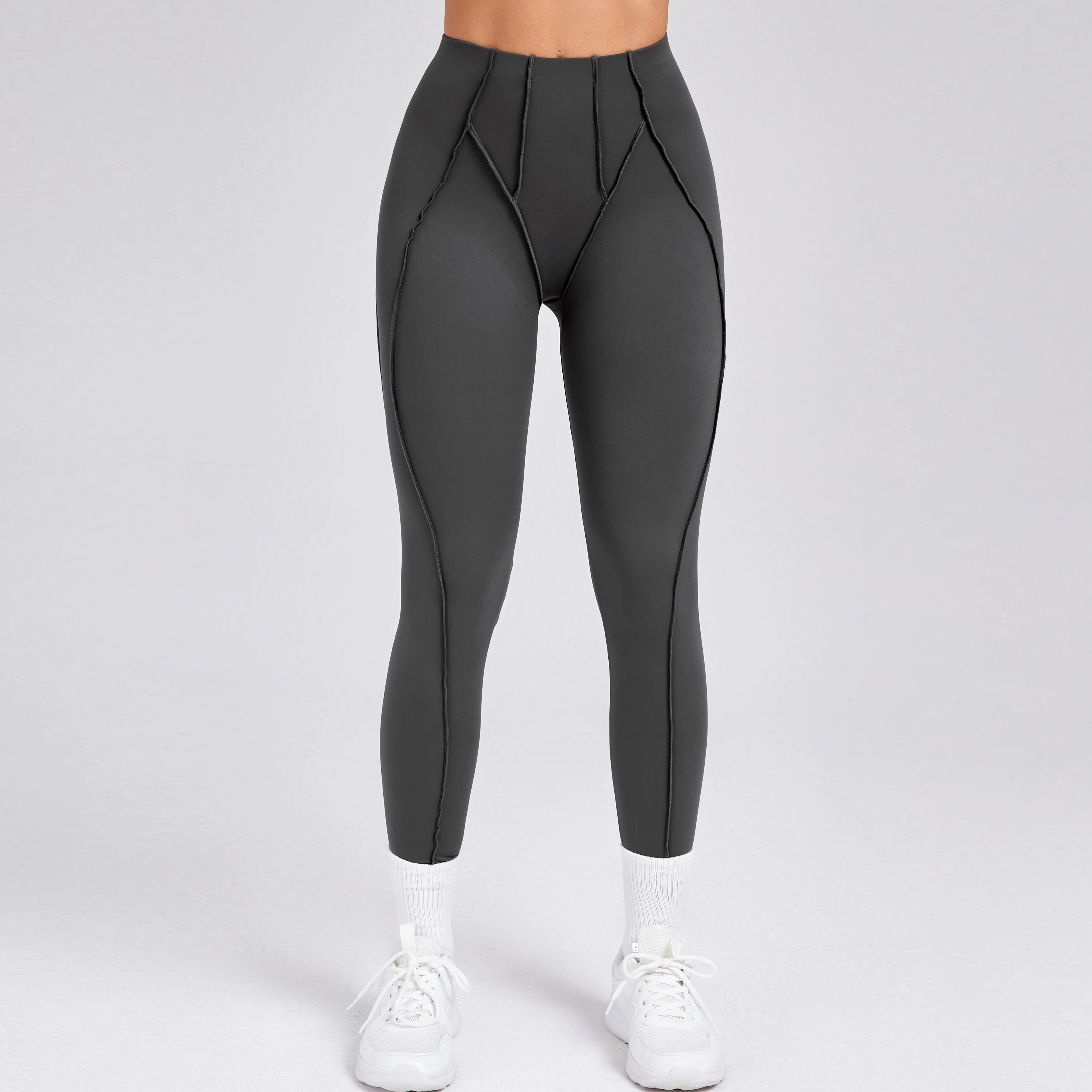 High Waist Nude Strap Yoga Leggings
