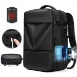 Men’s 17-Inch Travel Laptop Backpack with Expandable Large Capacity