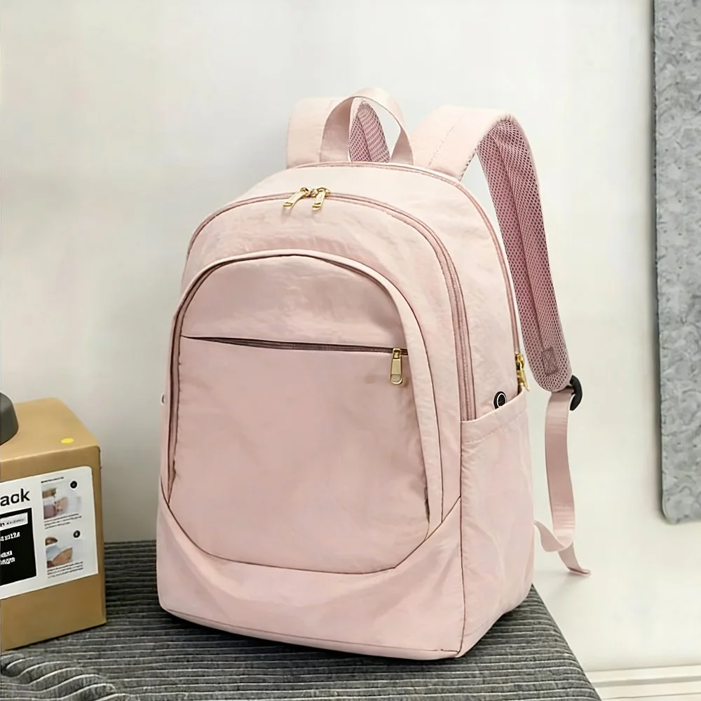 Waterproof Nylon Laptop Backpack for Women – Elegant & Casual Use