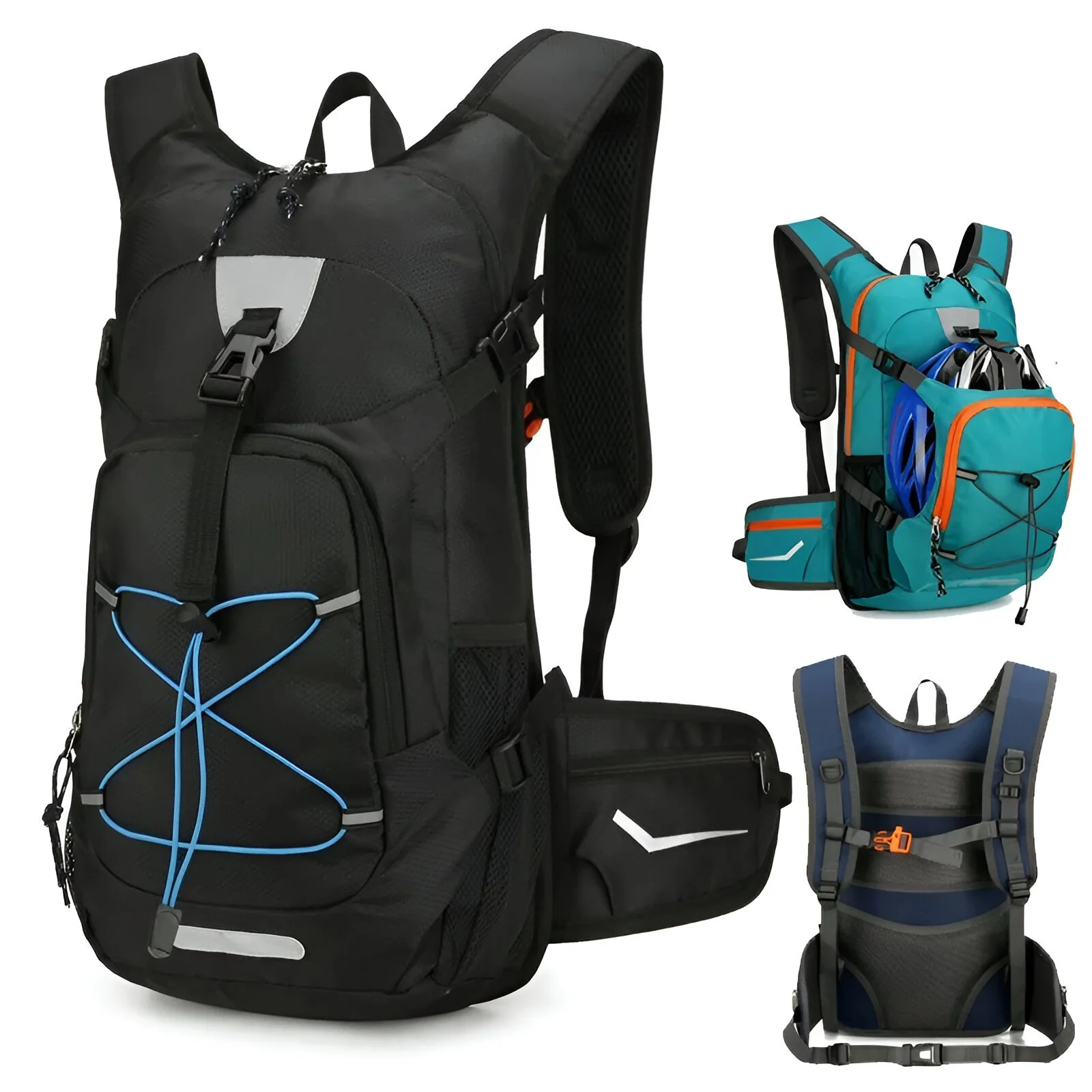 Lightweight Hydration Cycling Backpack with Reflective Design