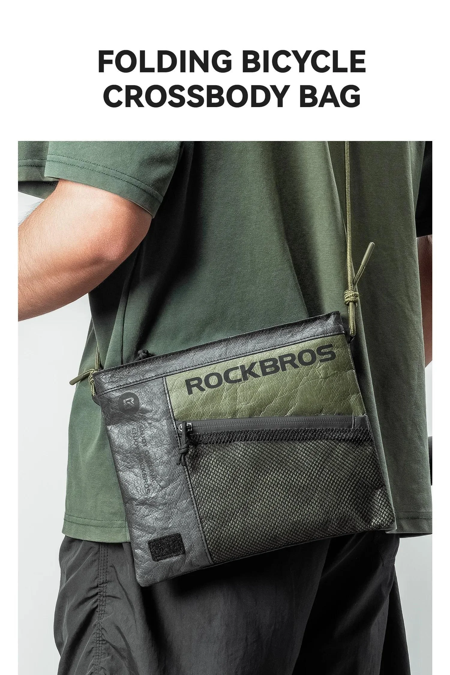 Lightweight Rainproof Cycling Crossbody Bag for Bikes & Outdoor Travel