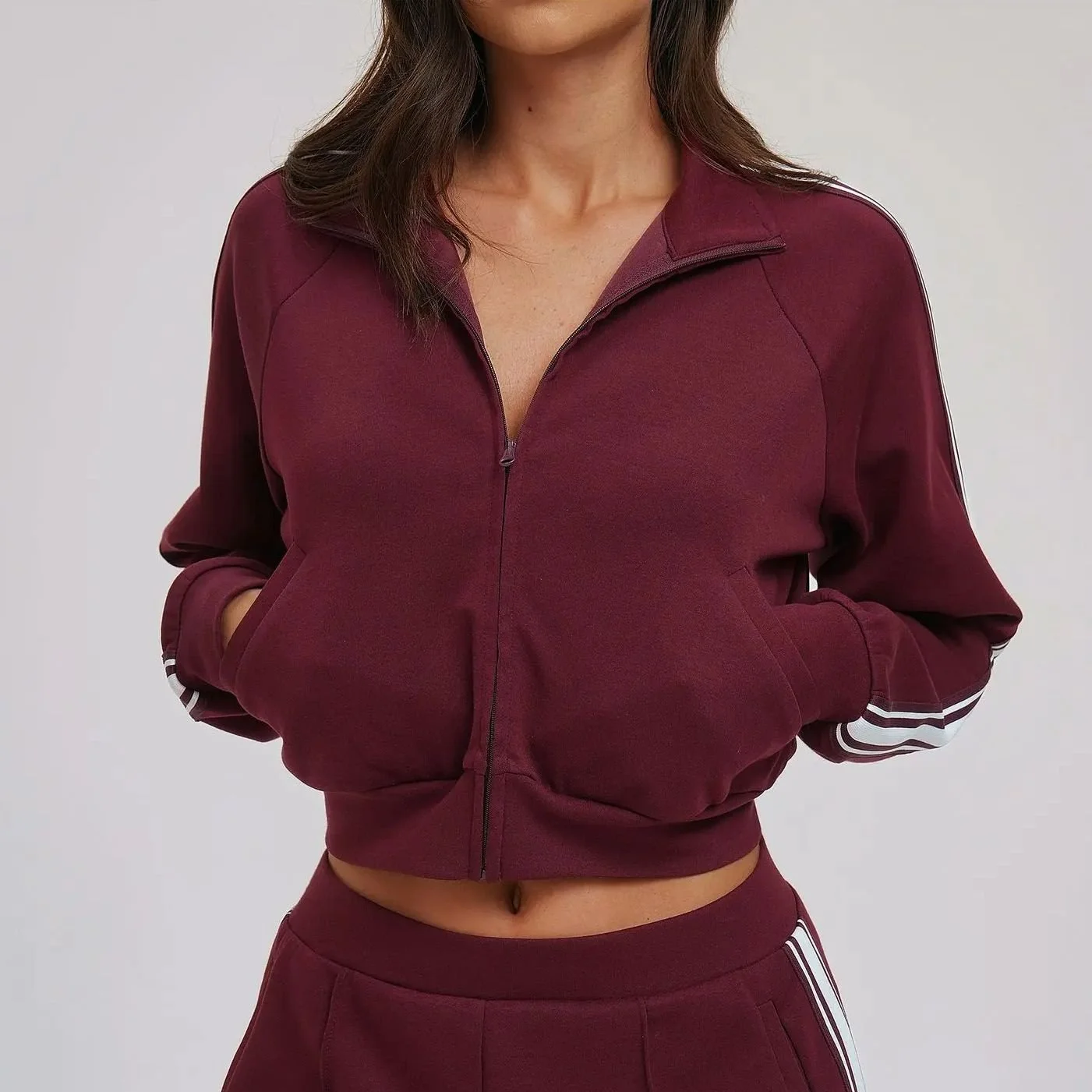 Women’s High-Neck Windproof Athletic Hoodie Jacket
