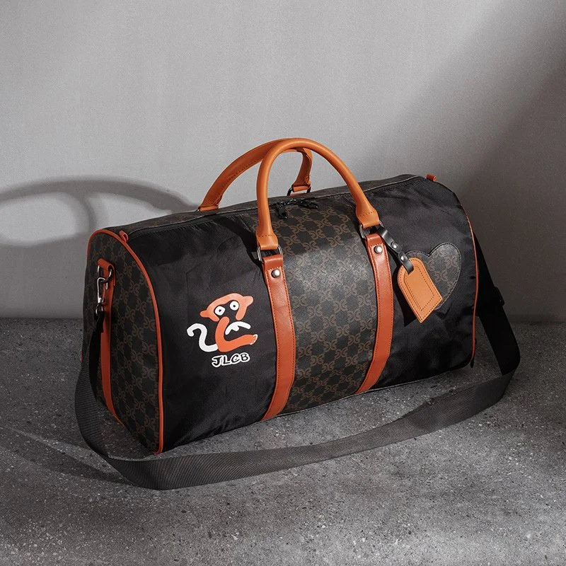 Large Capacity Plaid Travel Tote & Crossbody Bag